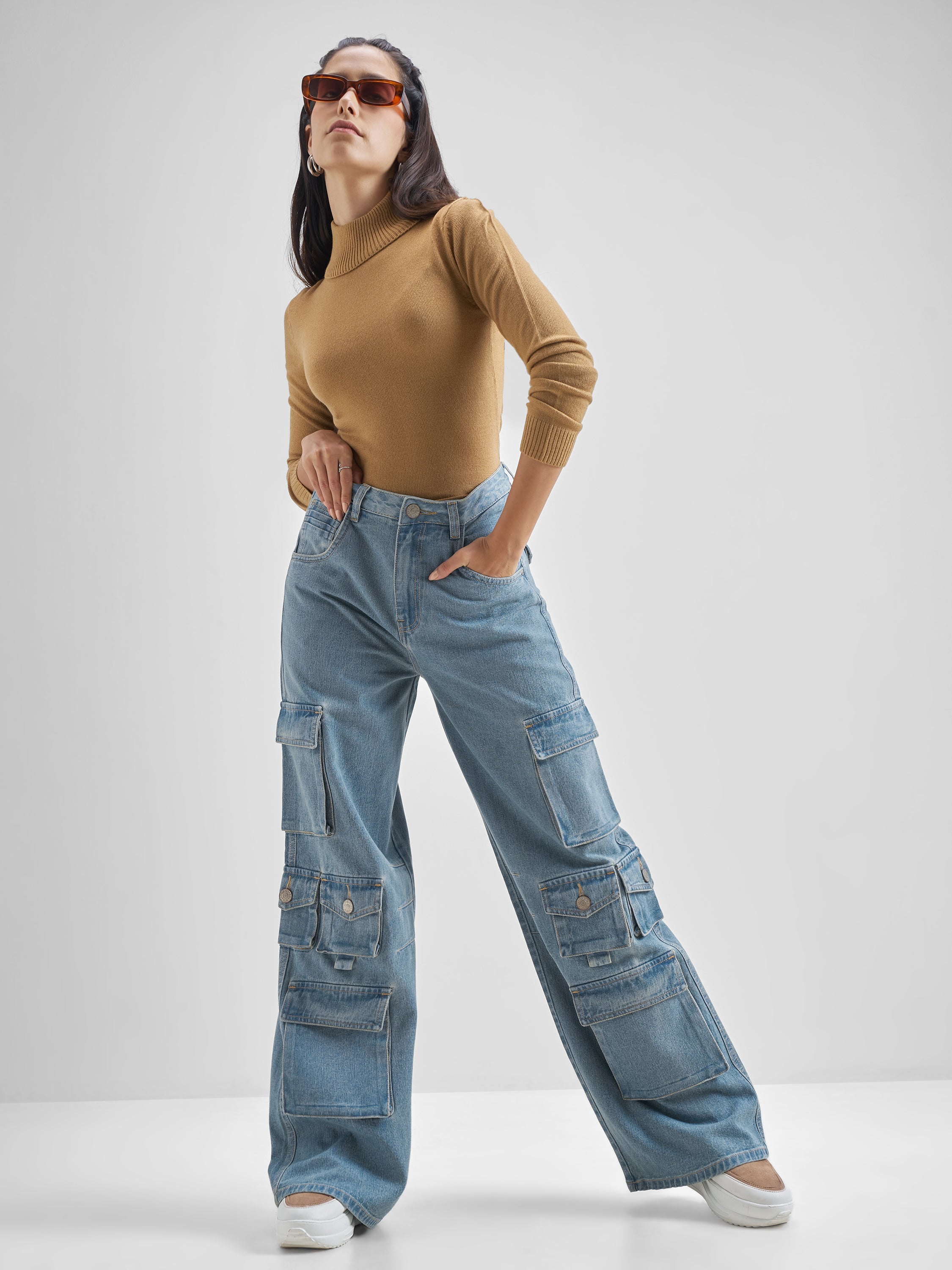 Street By Tokyo Talkies Women Blue Straight Fit Jeans - Blue - Image 2
