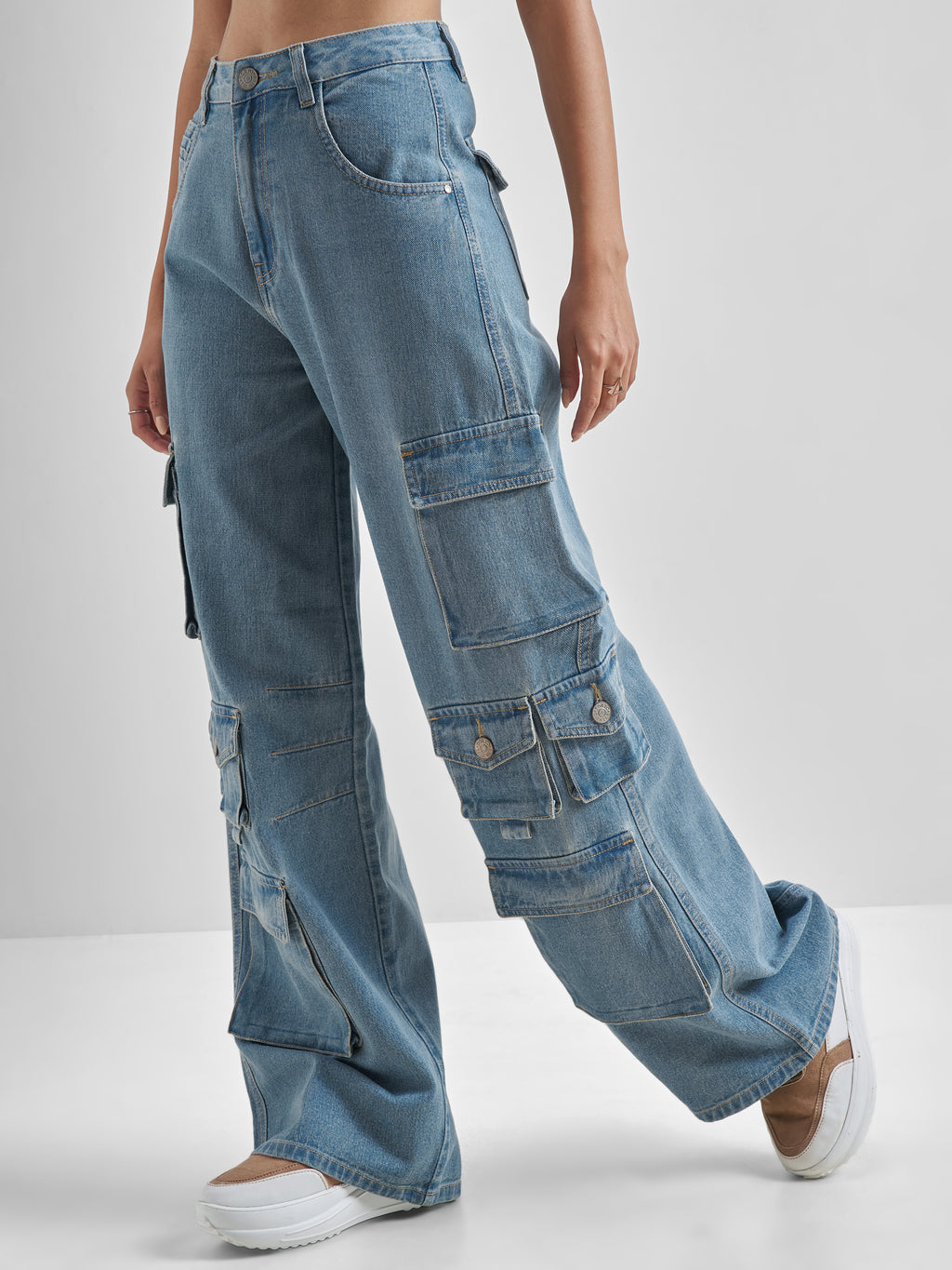 Street By Tokyo Talkies Women Blue Straight Fit Jeans - Blue - Image 4