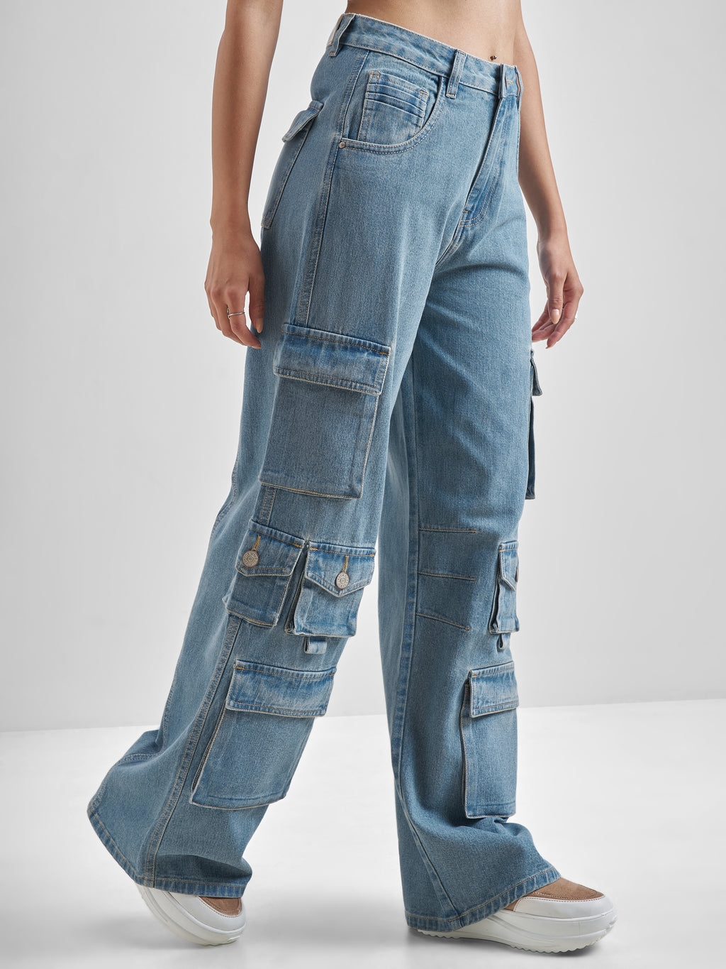 Street By Tokyo Talkies Women Blue Straight Fit Jeans - Blue - Image 6