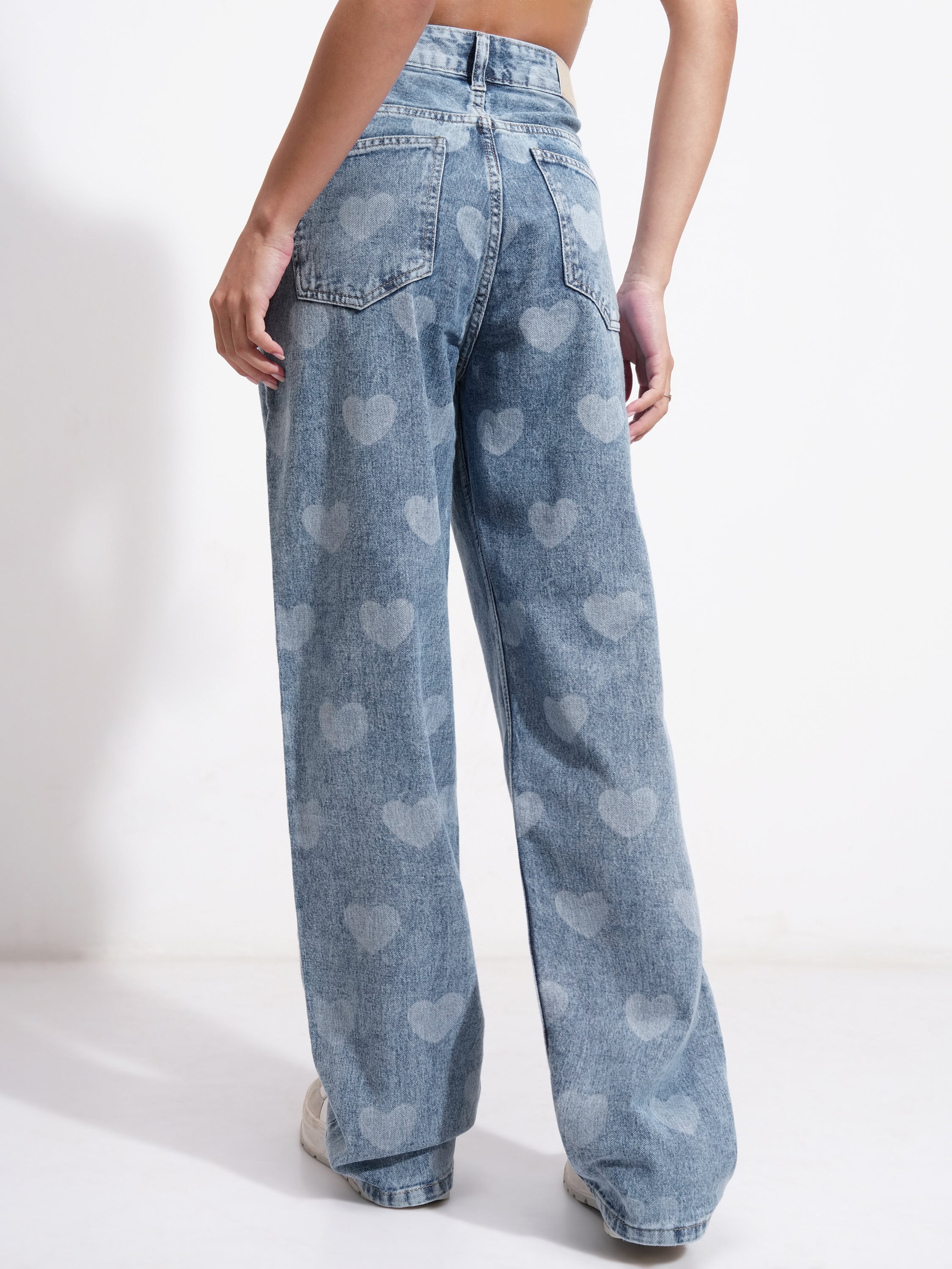 Tokyo Talkies Women Blue Dad Fit Stretchable Jeans - Blue - Image 3