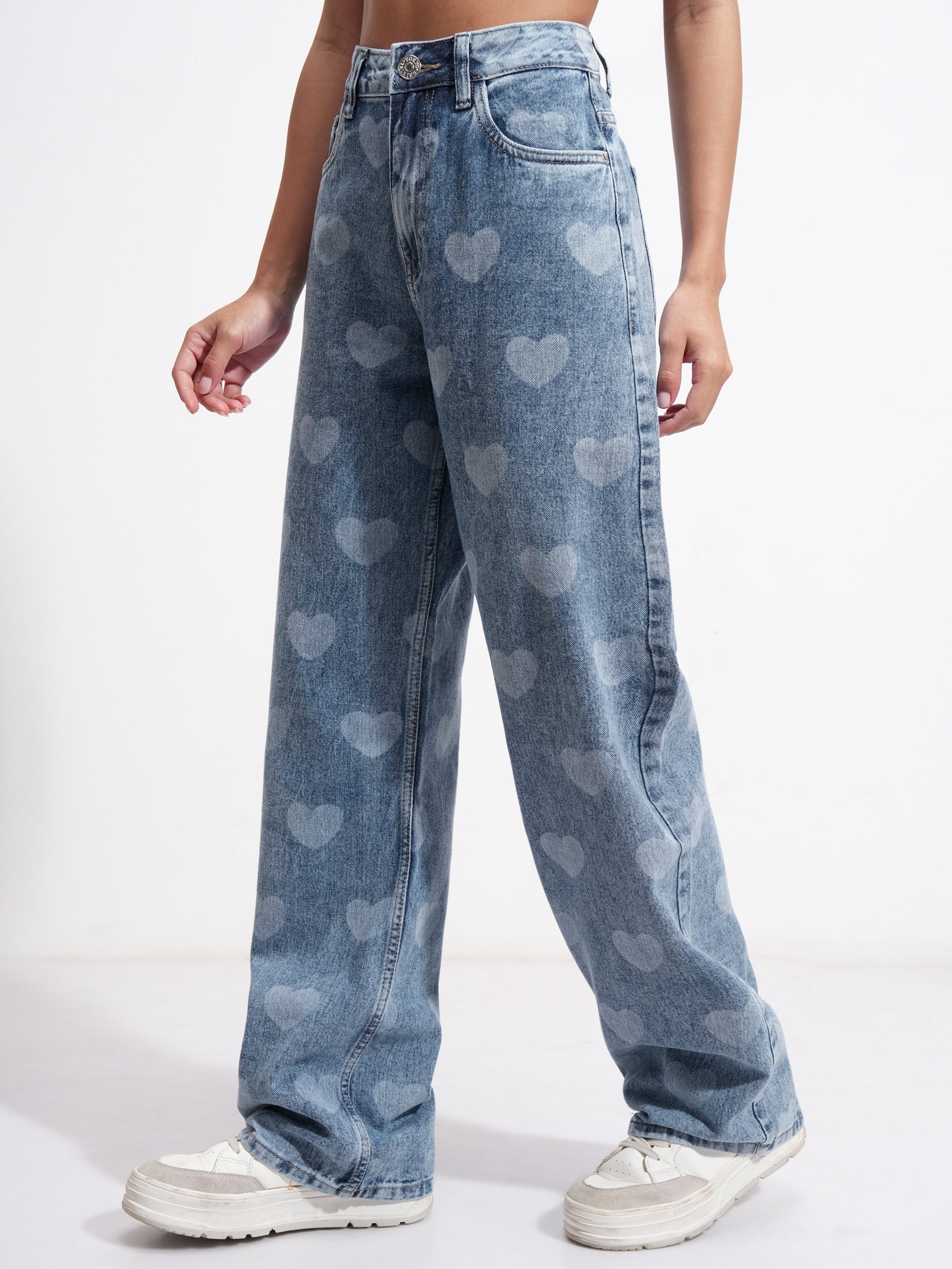 Tokyo Talkies Women Blue Dad Fit Stretchable Jeans - Blue - Image 4