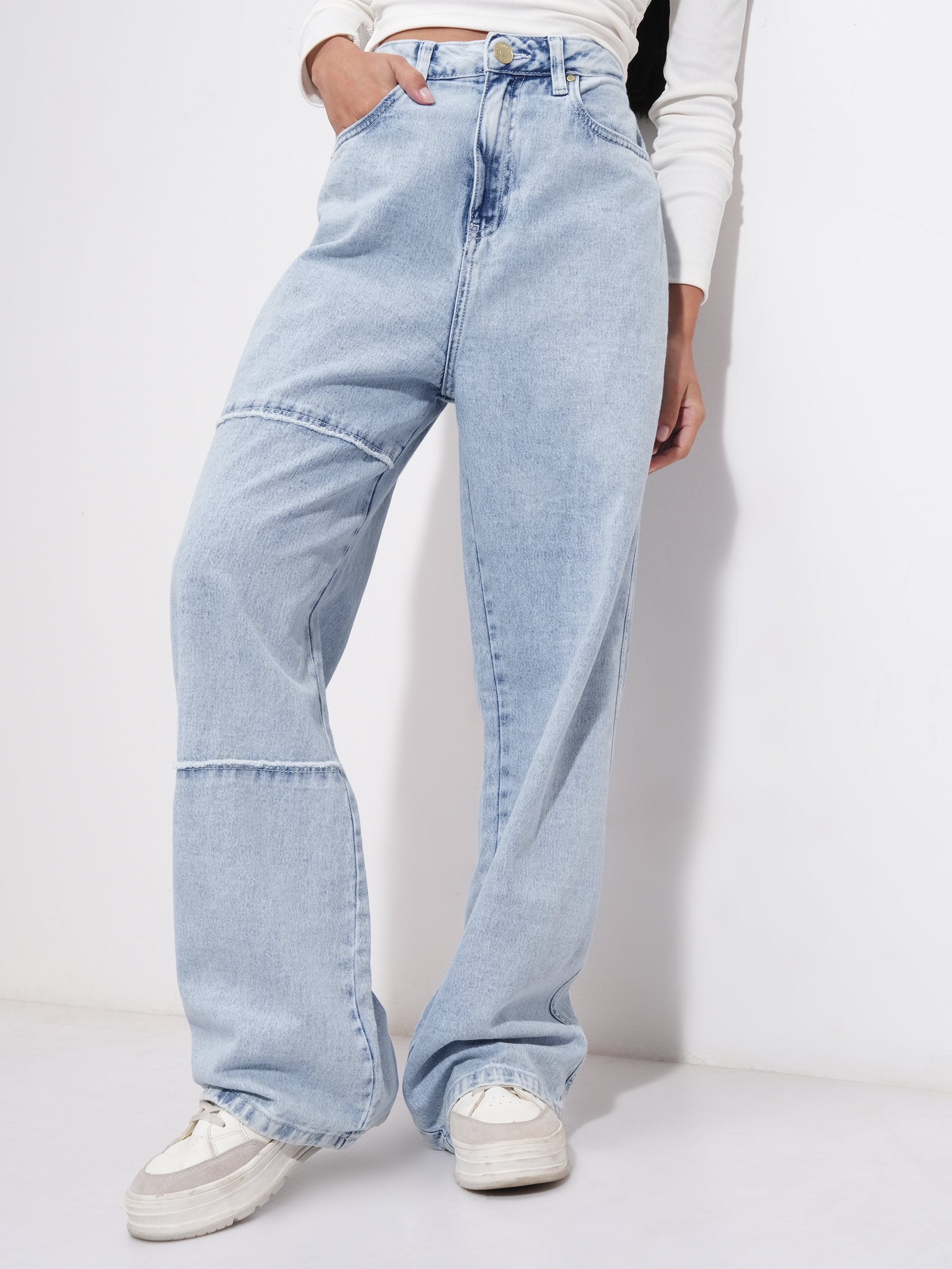 Tokyo Talkies Women Blue Flared Stretchable Jeans - Blue - Image 1