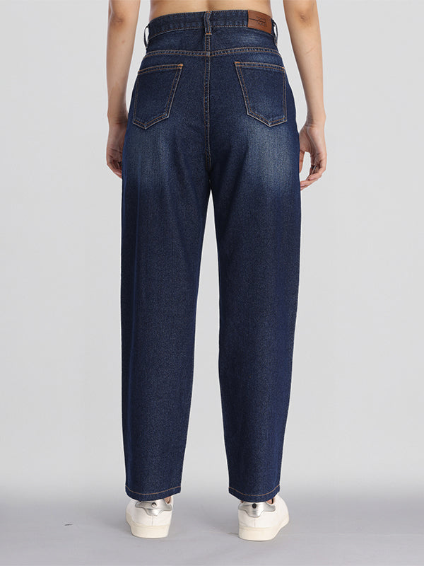 Street By Tokyo Talkies Women Blue Mom Fit Stretchable Jeans - Blue - Image 3
