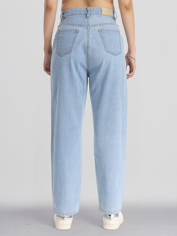 Street By Tokyo Talkies Women Blue Mom Fit Stretchable Jeans - Blue - Image 3