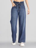 Street By Tokyo Talkies Women Blue Flared Stretchable Jeans - Blue - Image 1