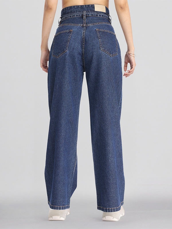 Street By Tokyo Talkies Women Blue Flared Stretchable Jeans - Blue - Image 3