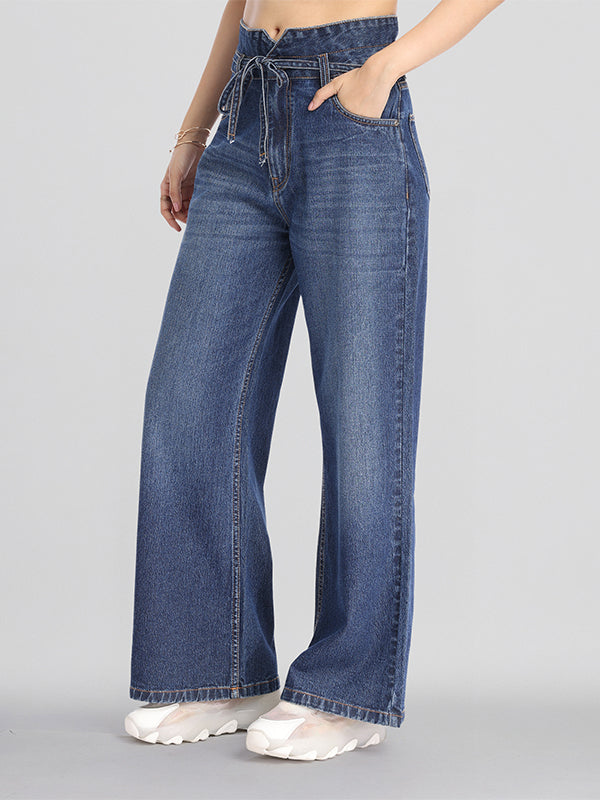 Street By Tokyo Talkies Women Blue Flared Stretchable Jeans - Blue - Image 6