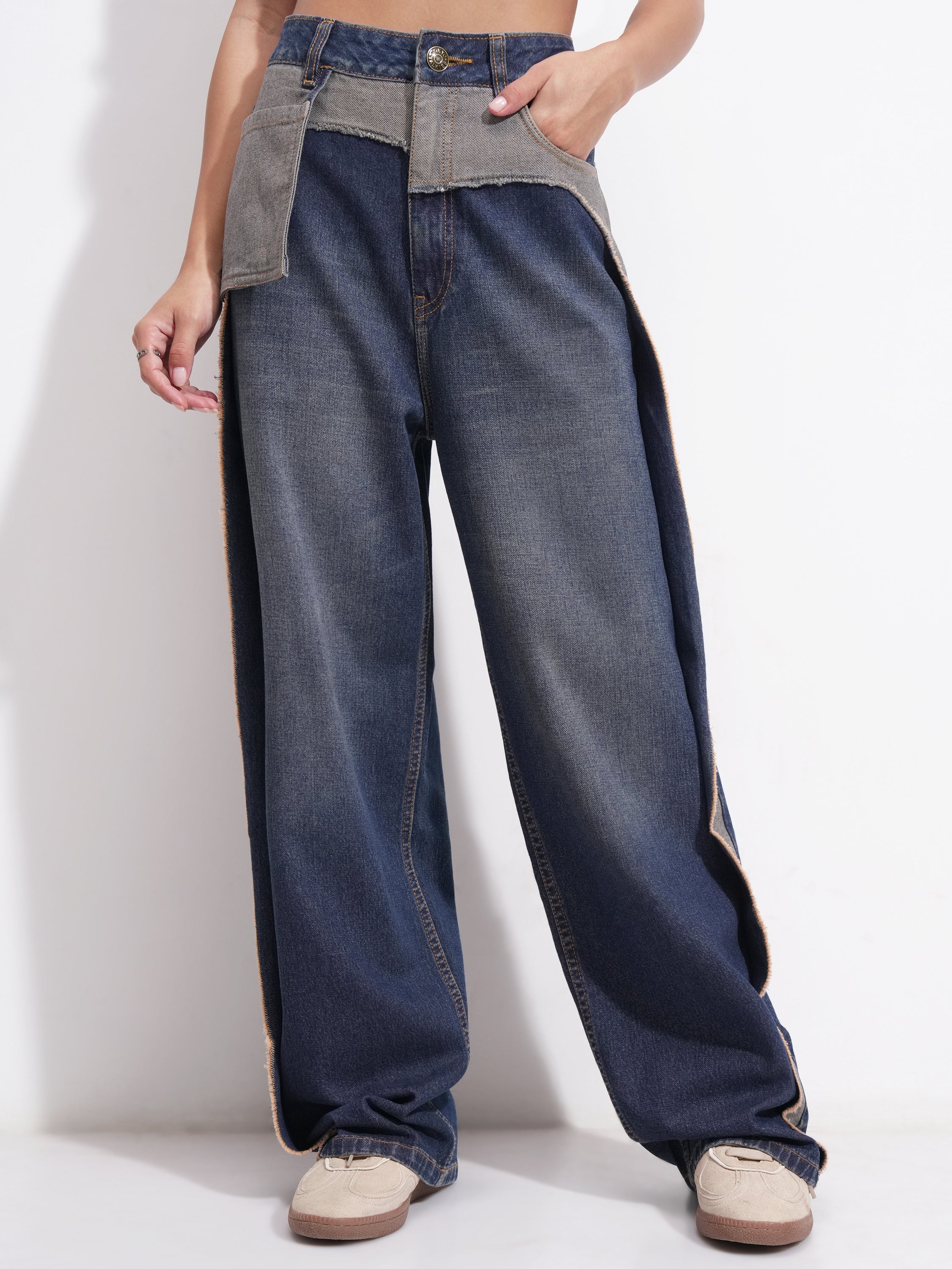 Tokyo Talkies Women Blue Regular Fit Stretchable Jeans - Blue - Image 1