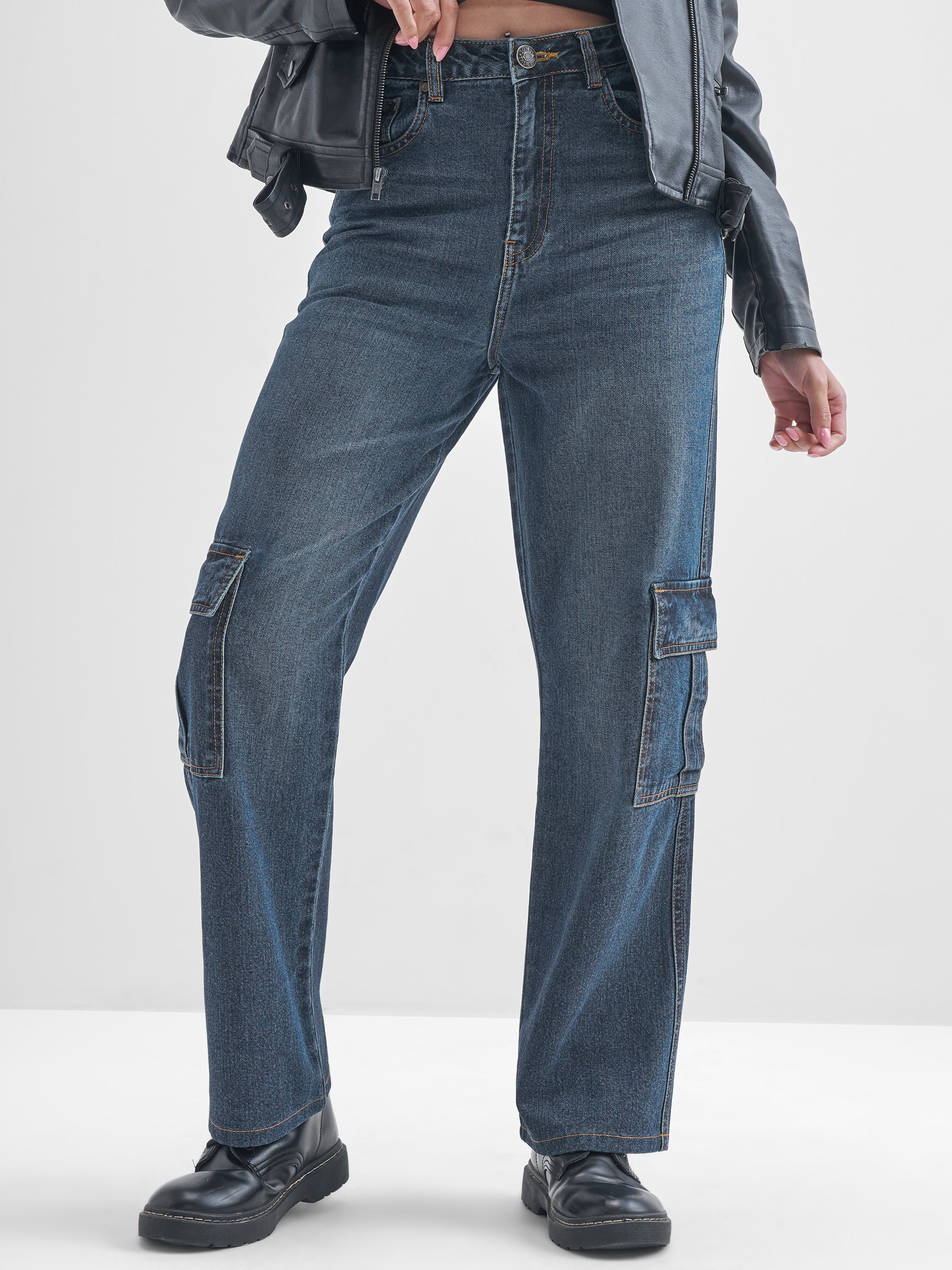 Tokyo Talkies Women Blue Flared Stretchable Jeans - Blue - Image 1
