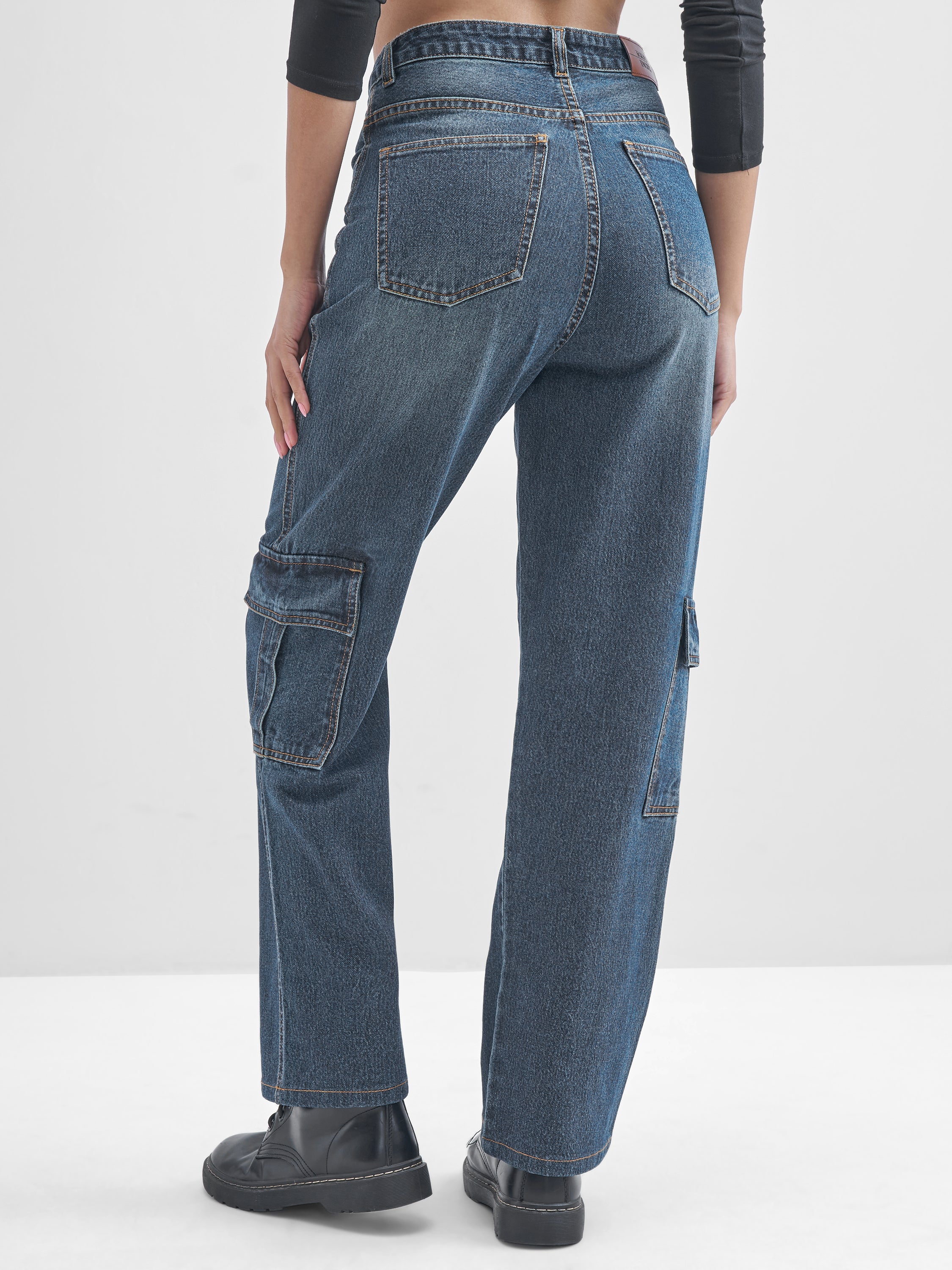 Tokyo Talkies Women Blue Flared Stretchable Jeans - Blue - Image 3
