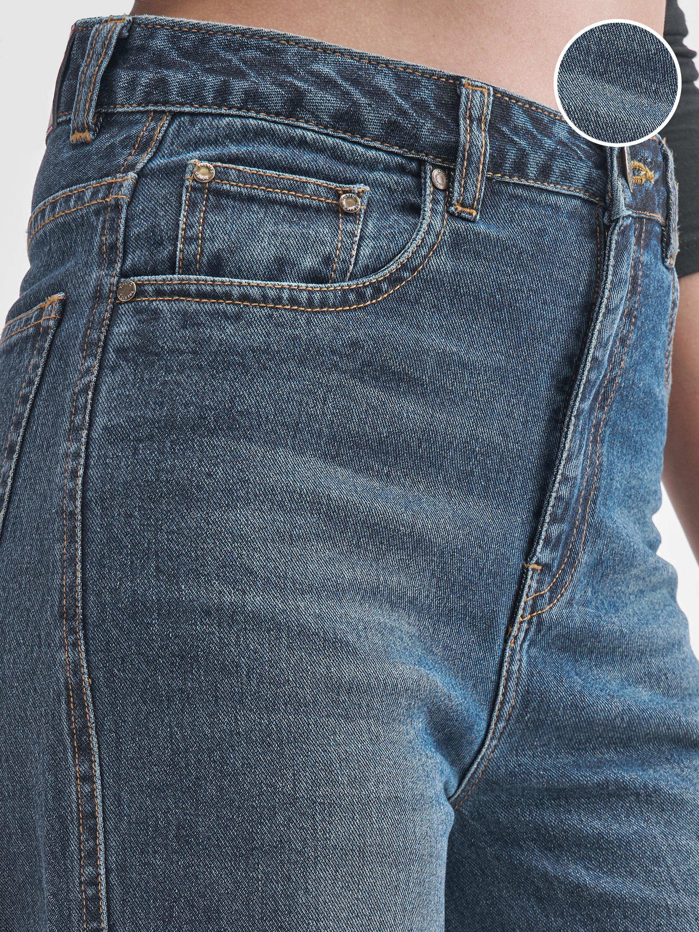 Tokyo Talkies Women Blue Flared Stretchable Jeans - Blue - Image 5