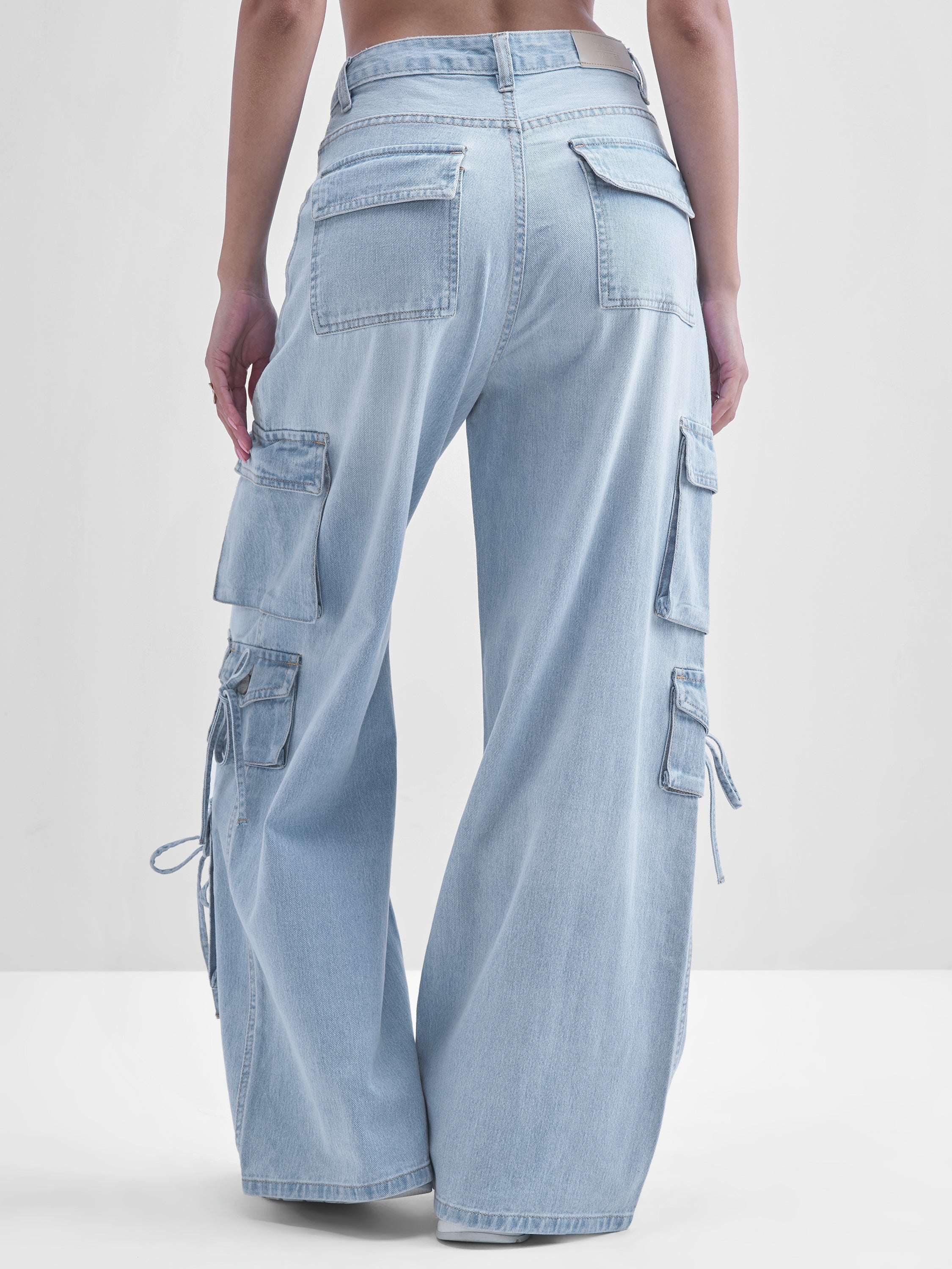 Tokyo Talkies Women Blue Dad Fit Stretchable Jeans - Blue - Image 3