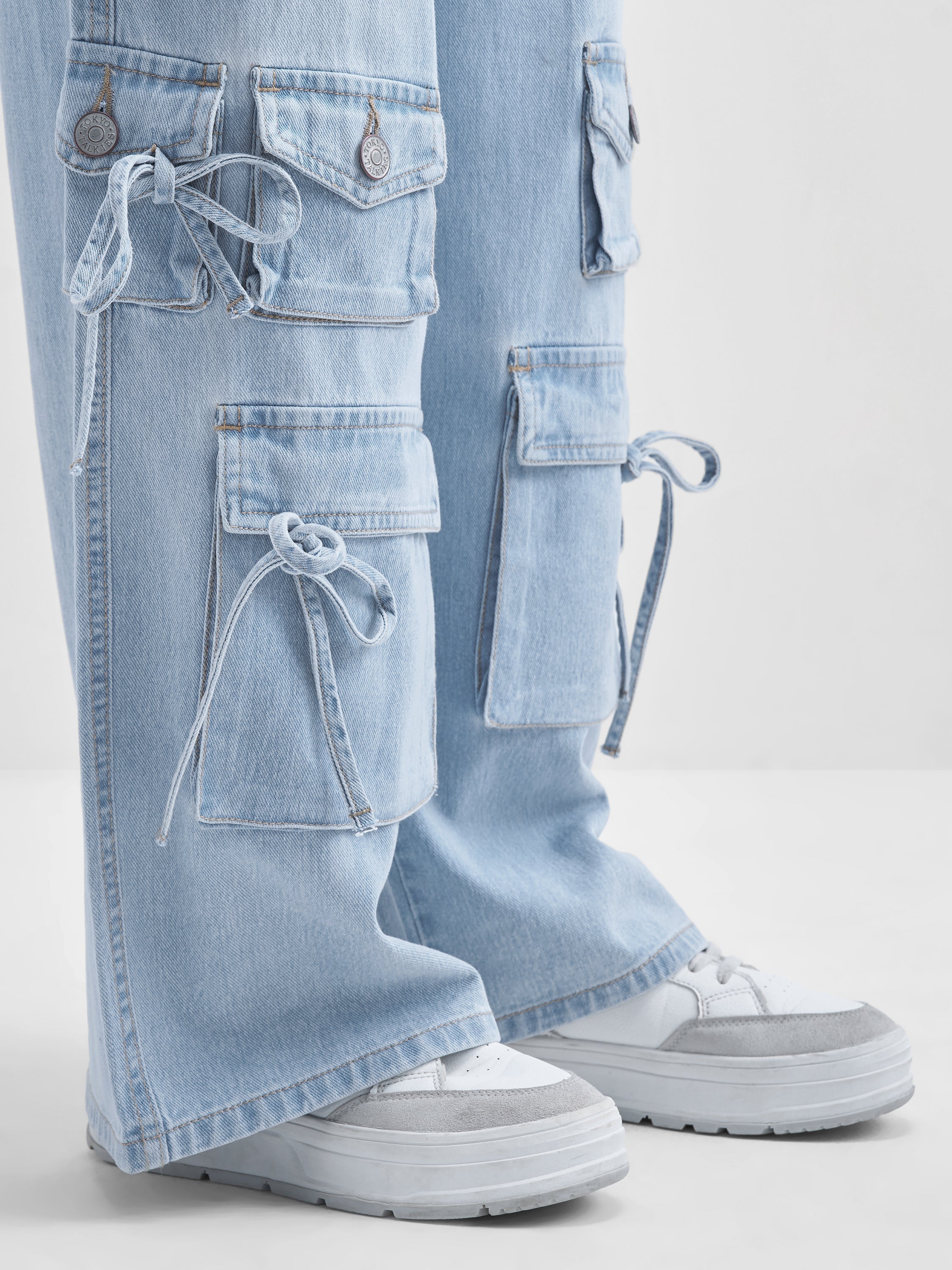 Tokyo Talkies Women Blue Dad Fit Stretchable Jeans - Blue - Image 7