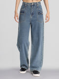 Street By Tokyo Talkies Women Blue Straight Fit Stretchable Jeans - Blue - Image 1