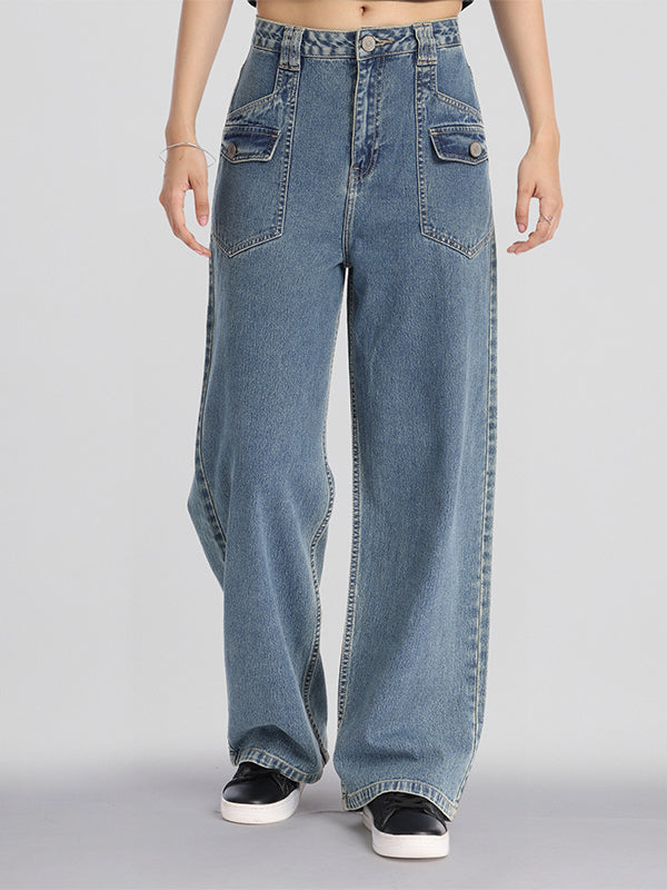 Street By Tokyo Talkies Women Blue Straight Fit Stretchable Jeans - Blue - Image 1