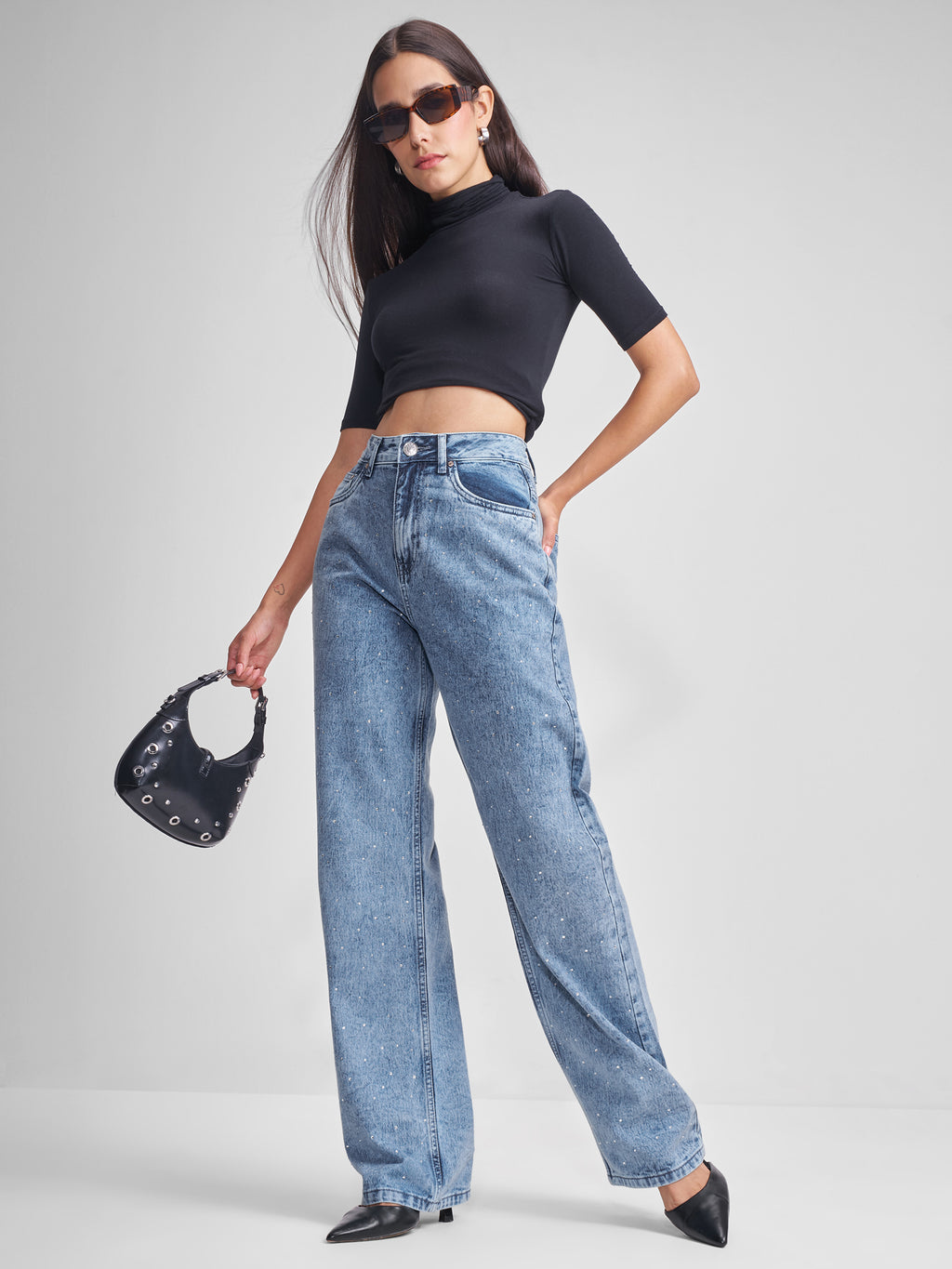 Tokyo Talkies Women Blue Dad Fit Jeans - Blue - Image 2
