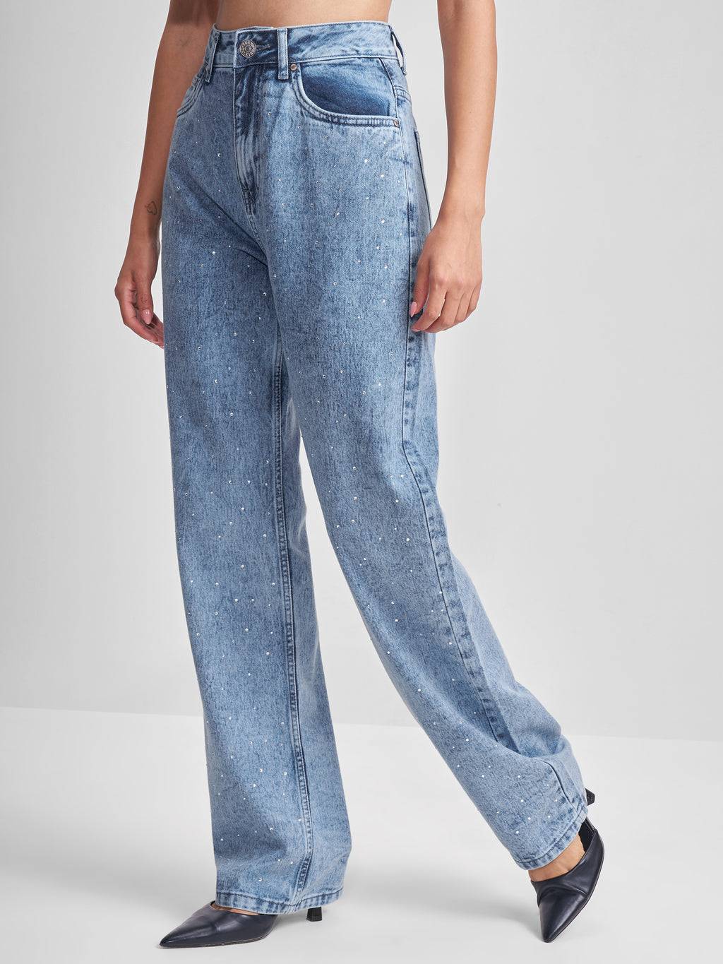 Tokyo Talkies Women Blue Dad Fit Jeans - Blue - Image 4