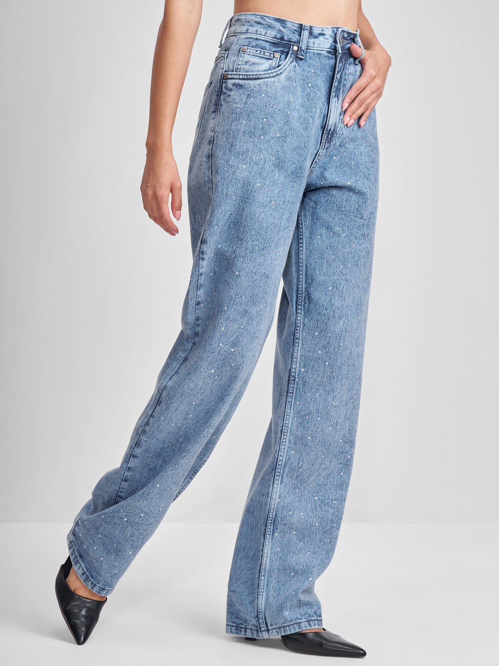 Tokyo Talkies Women Blue Dad Fit Jeans - Blue - Image 6
