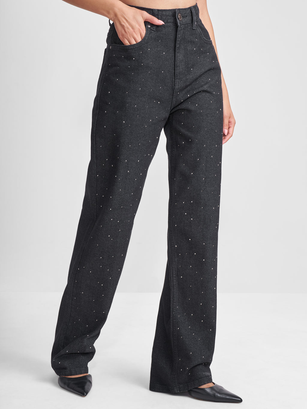 Tokyo Talkies Women Black Dad Fit Jeans - Black - Image 6
