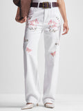 Tokyo Talkies Women White Dad Fit Jeans - White - Image 1