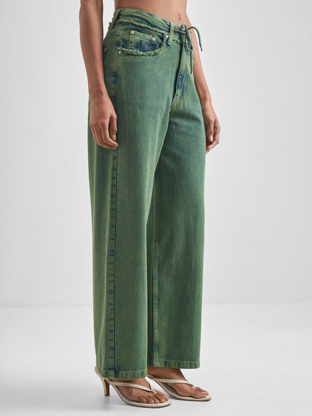 Street By Tokyo Talkies Women Green Loose Fit Jeans - Green - Image 6