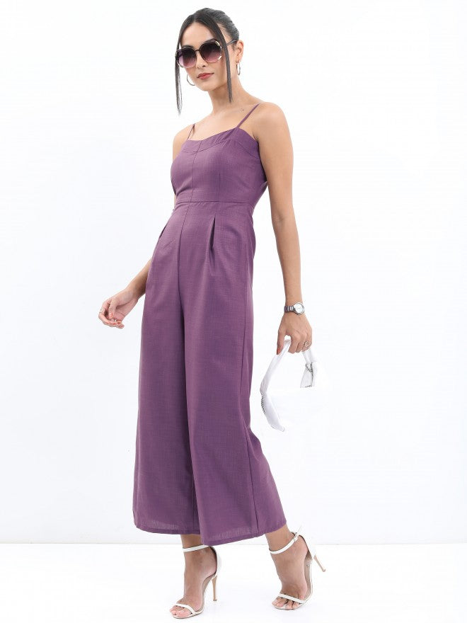 Tokyo Talkies Women Violet Solid Jumpsuit - Violet - Image 2