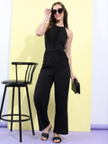 Tokyo Talkies Women Black Solid Jumpsuit - Black - Image 1