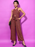 Tokyo Talkies Women Brown Printed Jumpsuit - Brown - Image 1