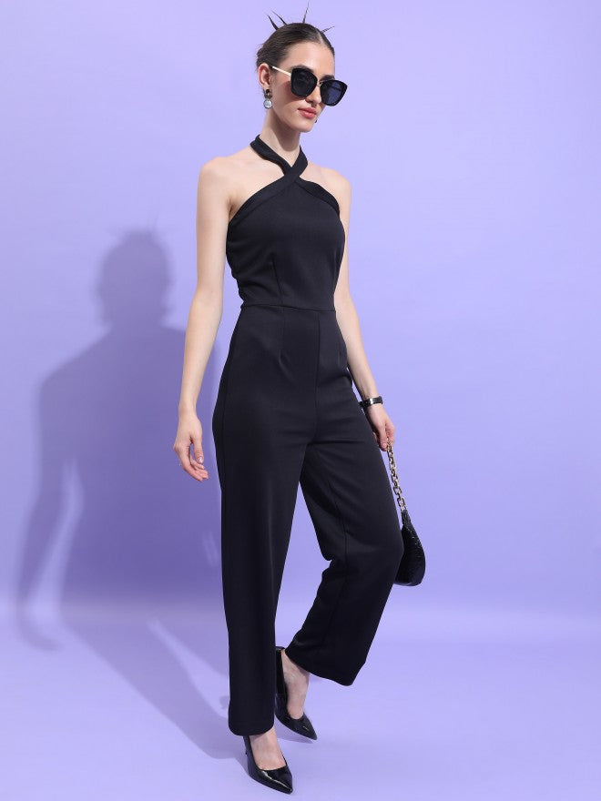 Tokyo Talkies Women Black Solid Jumpsuit - Black - Image 6