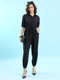 Tokyo Talkies Women Black Solid Jumpsuit - Black - Image 1