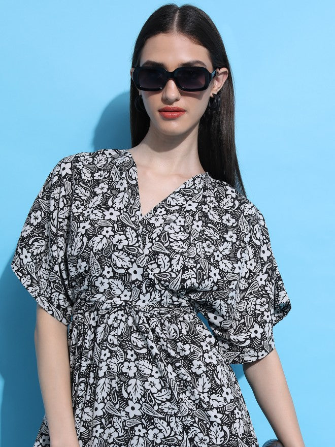 Tokyo Talkies Women Black Printed Jumpsuit - Black - Image 6