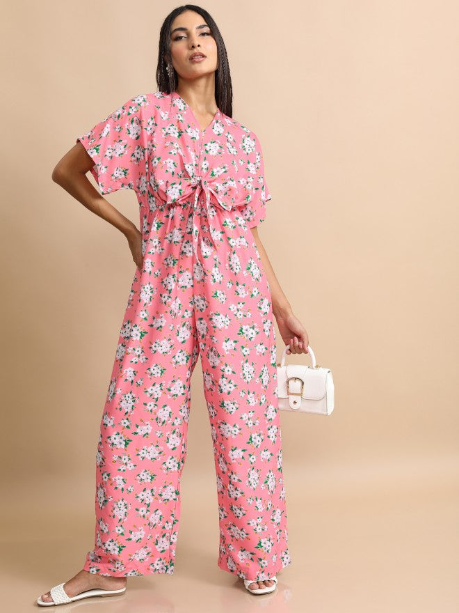 Tokyo Talkies Women Pink/Multi Printed Jumpsuit - Pink - Image 1