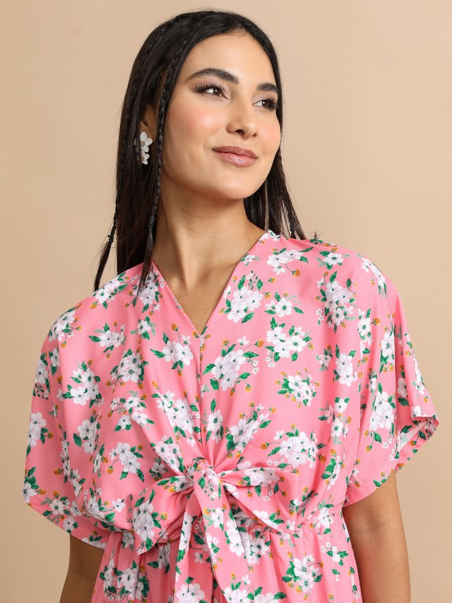 Tokyo Talkies Women Pink/Multi Printed Jumpsuit - Pink - Image 2
