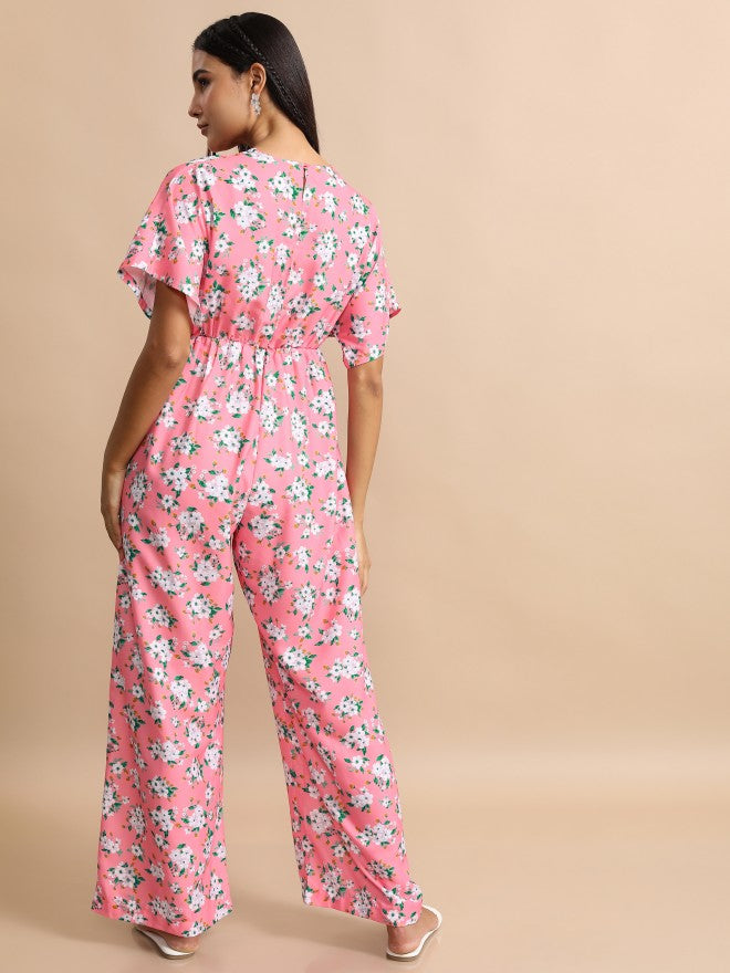 Tokyo Talkies Women Pink/Multi Printed Jumpsuit - Pink - Image 3