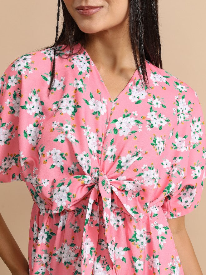Tokyo Talkies Women Pink/Multi Printed Jumpsuit - Pink - Image 5
