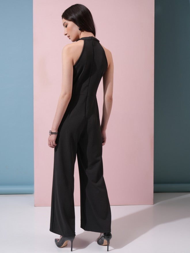 Tokyo Talkies Women Black Solid Jumpsuit - Black - Image 3