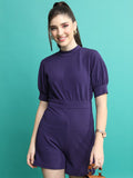 Tokyo Talkies Women Navy Blue Solid Jumpsuit - Navy Blue - Image 1