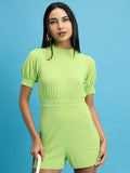 Tokyo Talkies Women Lime Green Solid Jumpsuit - Green - Image 1