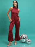 Tokyo Talkies Women Maroon Solid Jumpsuit - Maroon - Image 1