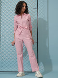 Tokyo Talkies Women Pink Solid Jumpsuit - Pink - Image 1
