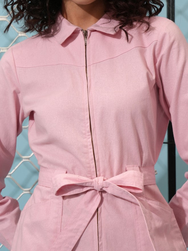 Tokyo Talkies Women Pink Solid Jumpsuit - Pink - Image 5