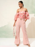 Tokyo Talkies Women Peach Printed Jumpsuit - Peach - Image 1