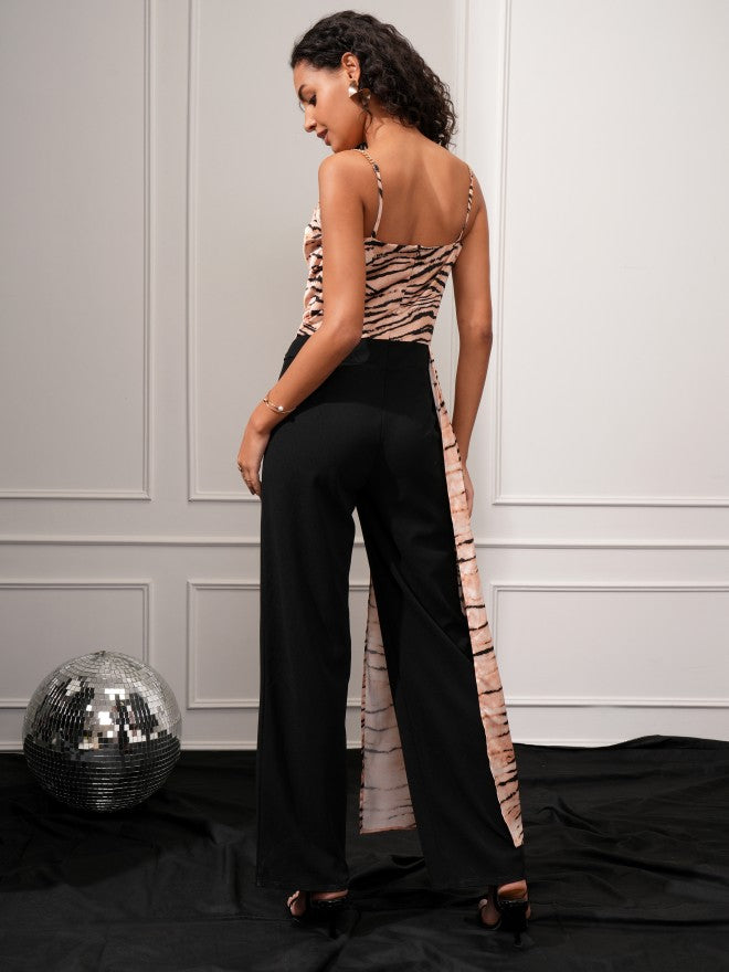 Tokyo Talkies Women Brown Printed Jumpsuit - Brown - Image 2