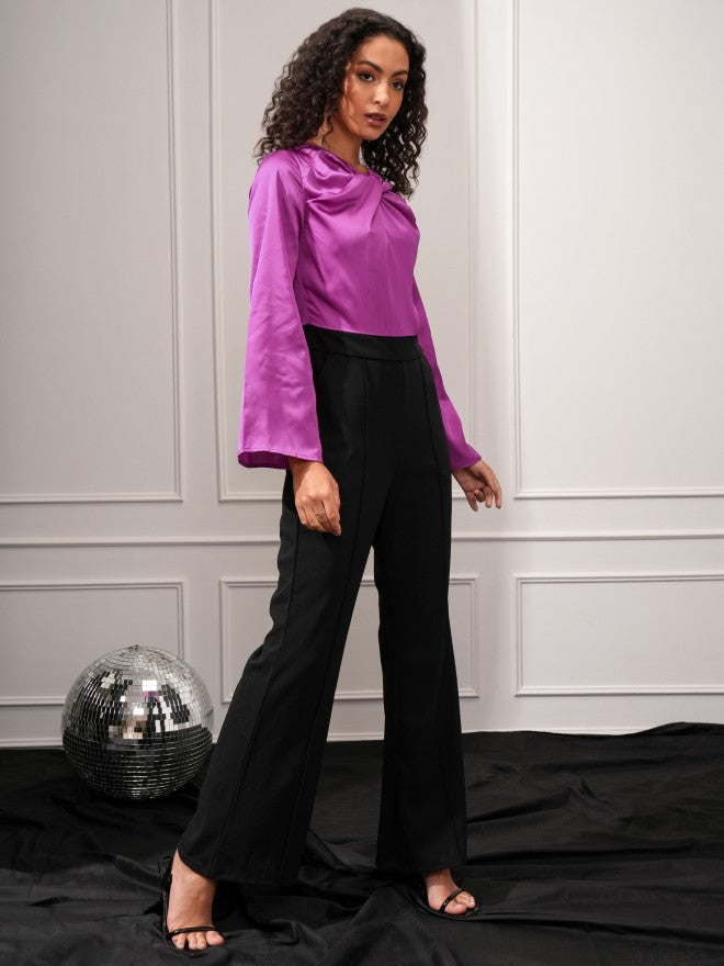 Tokyo Talkies Women Pink Solid Jumpsuit - Pink - Image 5
