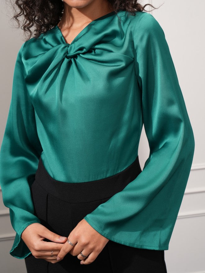 Tokyo Talkies Women Teal Solid Jumpsuit - Teal - Image 4