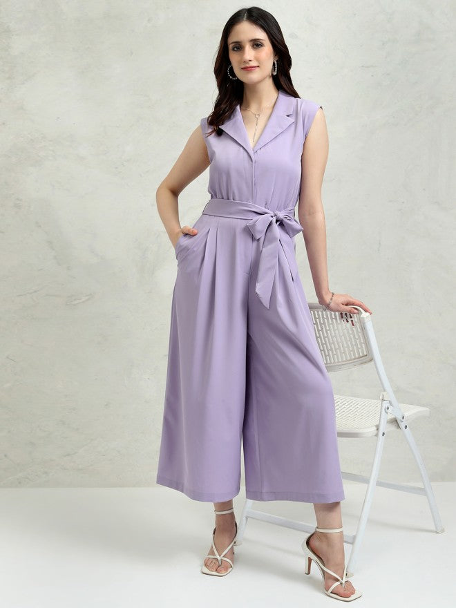 Tokyo Talkies Women Purple Solid Jumpsuit - Purple - Image 2