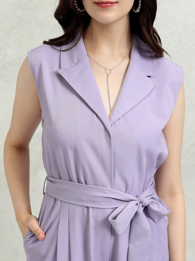 Tokyo Talkies Women Purple Solid Jumpsuit - Purple - Image 5