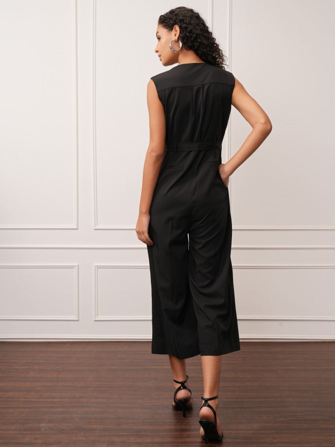 Tokyo Talkies Women Black Solid Jumpsuit - Black - Image 3