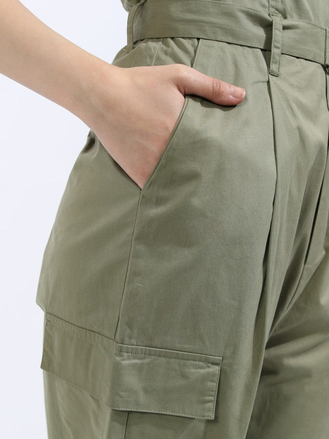 Tokyo Talkies Women Olive Solid Jumpsuit - Olive - Image 6