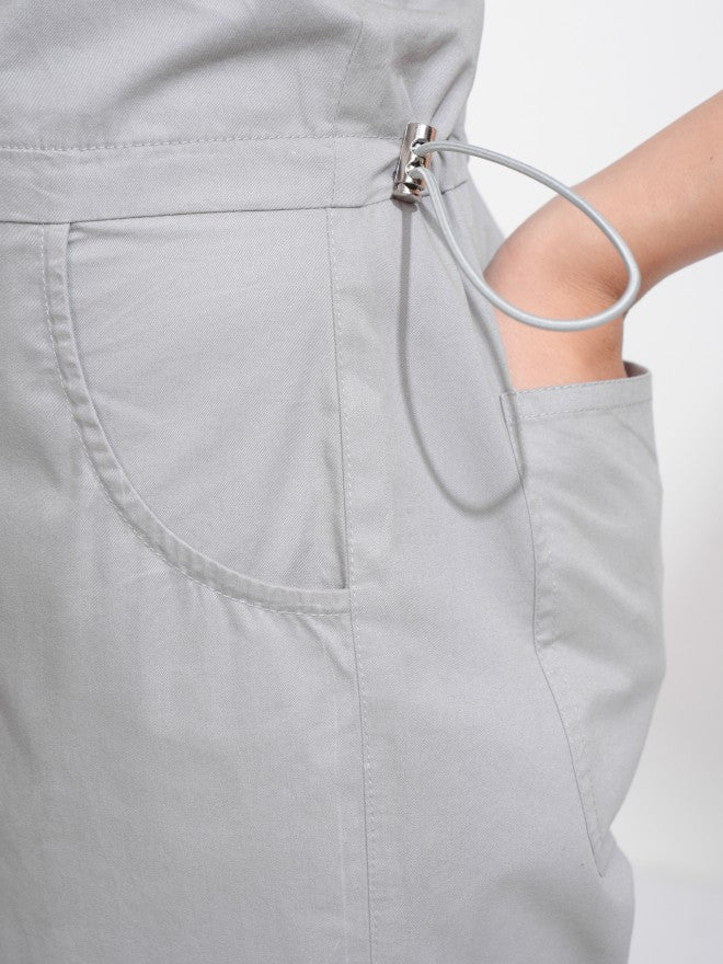 Tokyo Talkies Women Grey Solid Jumpsuit - Grey - Image 7
